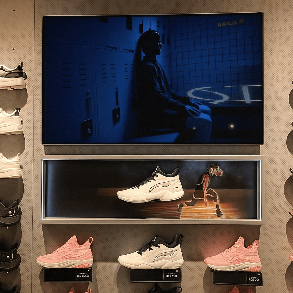 事例_薄型サイネージ（シューズ）